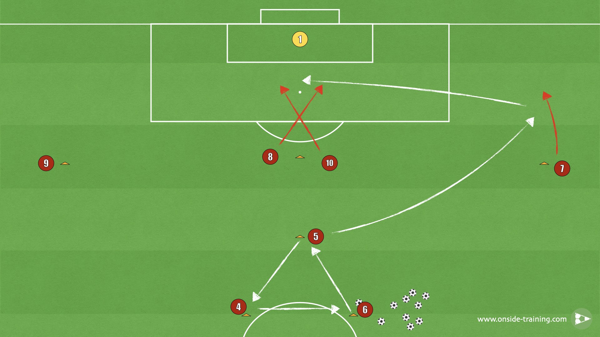 T Cone Drill Onside Training